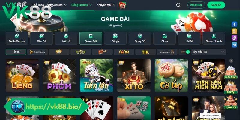 Tiến Lên Đếm Lá VK88 – Game Bài Hay, Càng Chơi Càng Thắng Giới thiệu trò chơi Tiến lên đếm lá VK88