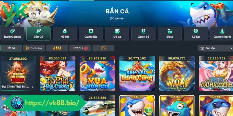 Bắn Cá VK88 - Săn Boss Hiện Đại, Đổi Thưởng Nhanh Gọn Nhất Giới thiệu về kho game bắn cá tại VK88