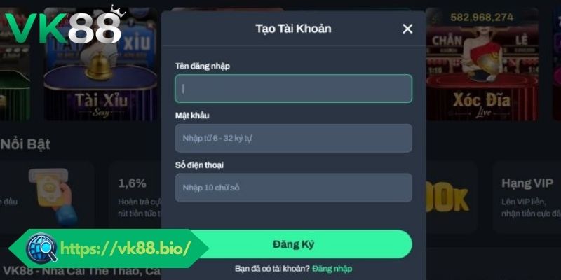 Đăng Ký VK88 - Hướng Dẫn Quy Trình Nhanh Chóng Nhất Hướng dẫn đăng ký VK88 nhanh chóng